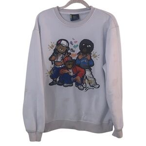 Bleecker & Mercer Hip Hop Bears Flow G Gang White Pullover Sweatshirt